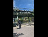 Black hat guy cracks white whip girl