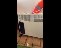 Heater with text says silent and efficient