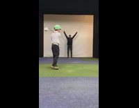 boy golf hit bottle dad head