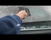 Guy punch through frozen car window asmr