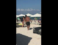 Guy takes video feet stomping black shorts 