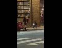 Woman long black boots street night car