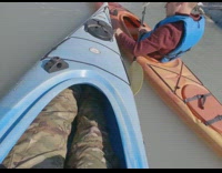 Guy help friend that fell in glacier water