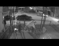 Fireworks exploded near the hand and face of the man