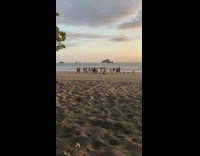 Family crashes group yoga session for photo