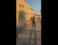 Woman bikini jacket sexy dance tile wall