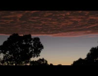 Clouds separate from sky at night time