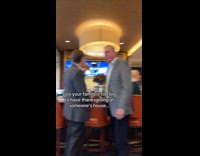 Big family celebrates Thanksgiving dinner at hotel