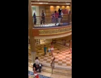 Two women video shoot inside Disney cruise Part 2
