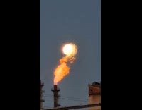 Fire flames around moon looks on fire