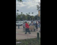 Kids dance routine moms watch parking lot 