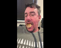 Chick hides inside mans mouth