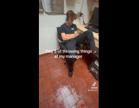Collab ClipsIG - Guy throws box to manager at work