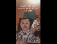 Lady wipes tear because i killed somebody