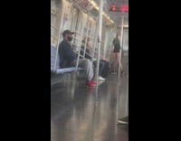 Guy in ski mask yells at passengers 