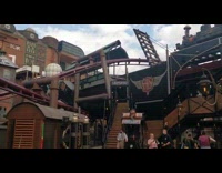 Steampunk theme park rollercoaster ride Phantasialand rookburgh