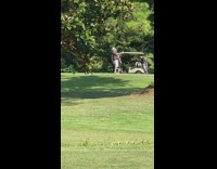 Two men golf hat cowboy hat selfie 