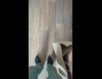 Cat Tackles Hand as Man Pick Paper Bag