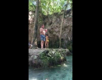 Beautiful water bikini people snorkel