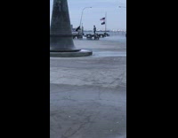 Man vest dance table top windy park