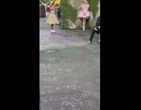 Pink dress Disney world mossy wall 