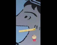 Guy shows how to draw snoopy character 