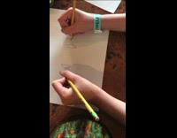 Ambidextrous Hands Write Reflected Words 