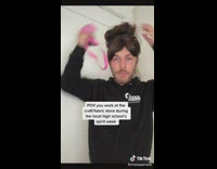 POV you work at the craft store during local high schools spirit week 