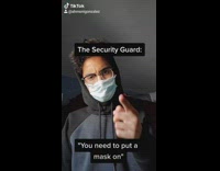 Guy needs face mask to enter store 