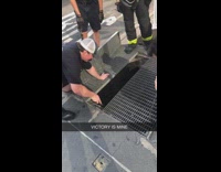 Woman drops airpod into subway grate, New York Fire department retrieves airpod with a stick