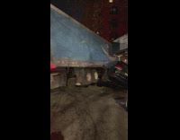 Car Gets Stuck Underneath Amazon Cargo Truck