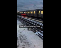 Train tracks sparks as train pass by 