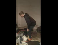 Man fakes the hula-hoop performance and then twerks