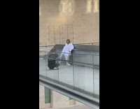 Man white oversized outfit lean photo shoot