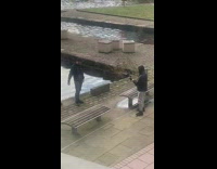 Collab IITW - Man black jacket hat music video river