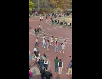 Group of women dance cover at the park