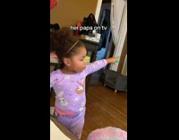 Kid thought her papa was captain america