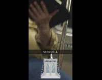 Man reads the declaration of independence inside the train