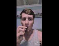 Guy smokes out of juul and spits out popcorn lung