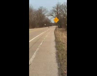Photoshoot middle empty street quarantine yellow sign