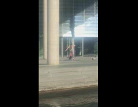 Grey leggings girl tiktok dances river horn 