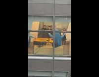 Employees from the bank of China dances 