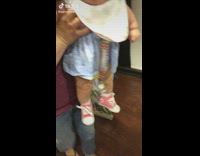 Baby in cabbage patch kid costume 