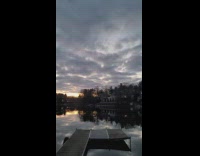 Lake reflects the sunset behind the clouds in the sky Part 2