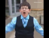 Morph into pterodactyl, boy formal clothes screams and spreads wings like pterodactyl 