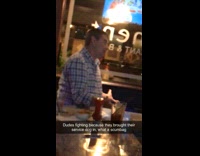 Kevin argues with army veteran service dog 