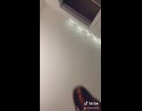 Girl beat up camera break through door 