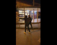 Drunk guy jumps towards pole falls down