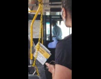 Collab WINY - Bus driver argues with passengers plastic divider 