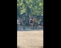 Lady at park with guy on leash